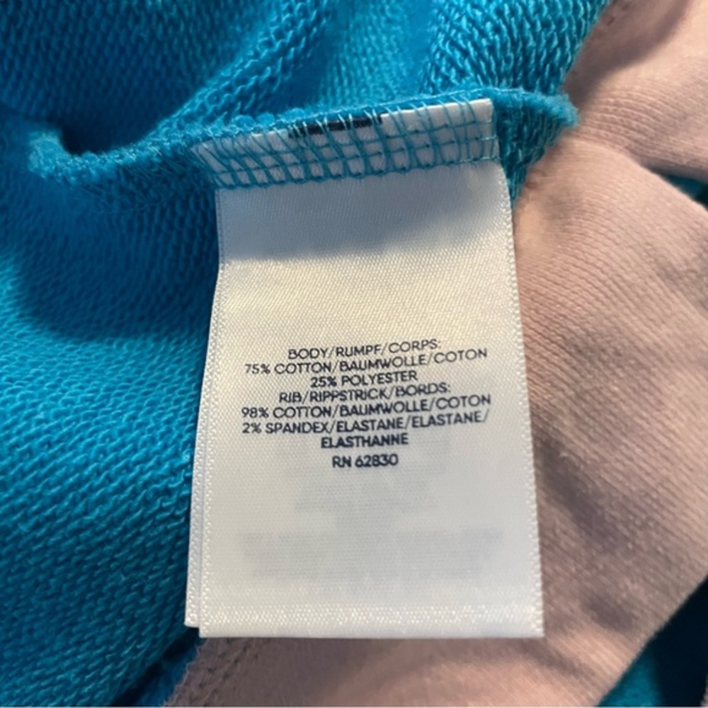 Lands’ End Serious Sweats Color block Pullover Sweatshirt Crewneck Size Large - Picture 5 of 6